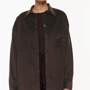 Brown corduroy oversized flannel